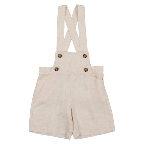 Coco Blanc Flaxy Oat Boys Linen Romper