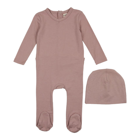 Urbani Mauve Modal Onesie with Beanie