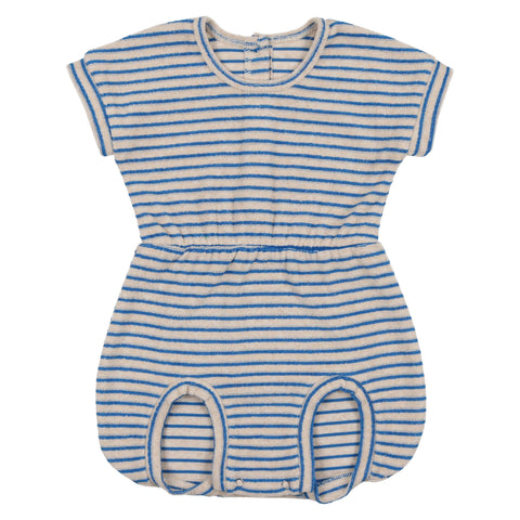 Urbani Cream/Cobalt Terry Romper