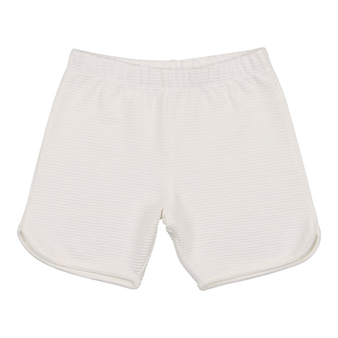 Coco Blanc Antique White Ribbed Shorts