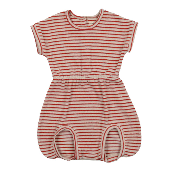 Urbani Cream/Red Terry Romper