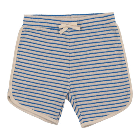 Urbani Cream/Cobalt Terry Dolphin Shorts