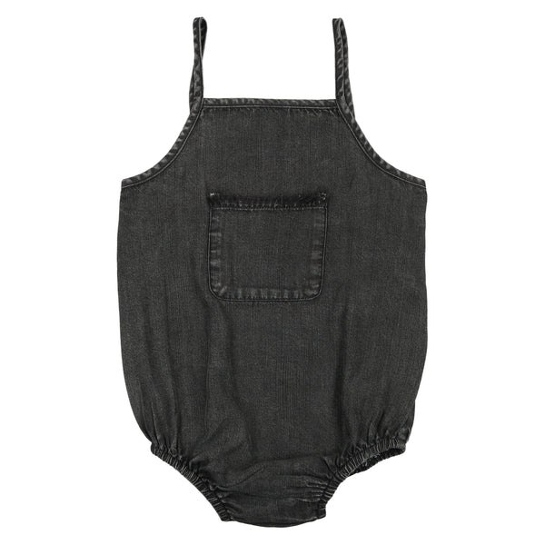 Coco Blanc Black Denim Romper