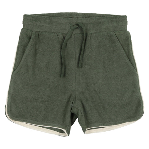 Coco Blanc Emerald Green Terry Shorts