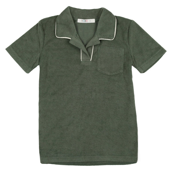 Coco Blanc Emerald Green Terry Boys Tee