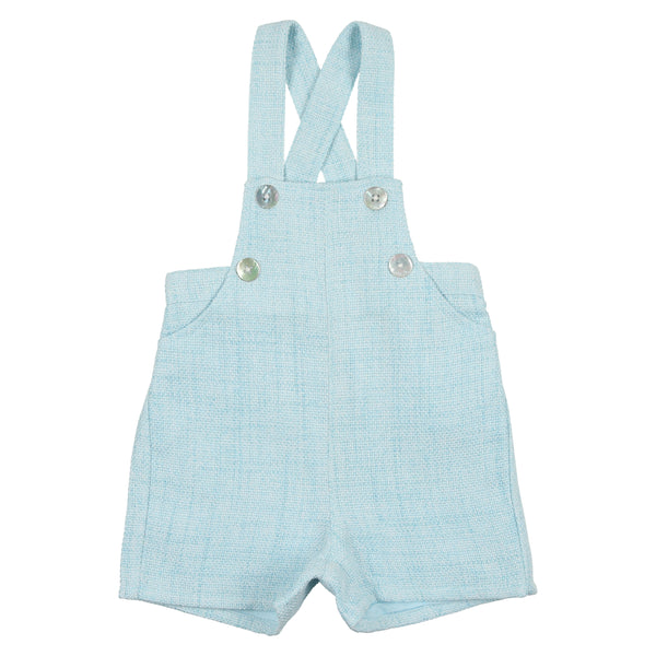 Coco Blanc Pale Blue Woven Overalls – Panda and Cub