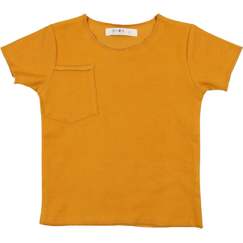 Coco Blanc Spicy Mustard French Terry V neck  Tee