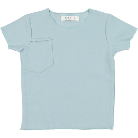 Coco Blanc Pale Blue French Terry Short Sleeve Tee