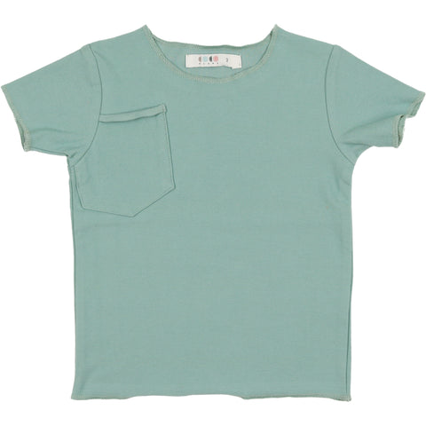 Coco Blanc Sage Green French Terry Short Sleeve Tee