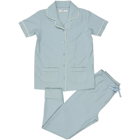 Coco Blanc Pale Blue French Terry Pajamas