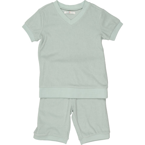 Coco Blanc Sage Green Terry Pajamas