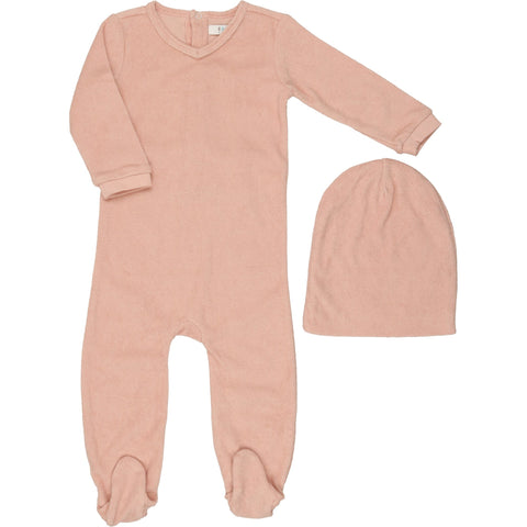 Coco Blanc Smoky Rose Terry Onesie