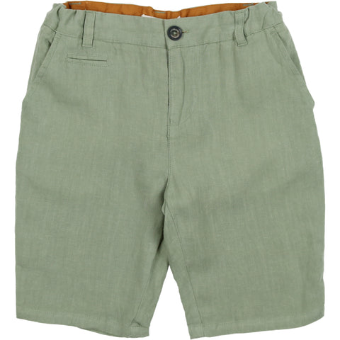Coco Blanc Sage Green Linen Shorts