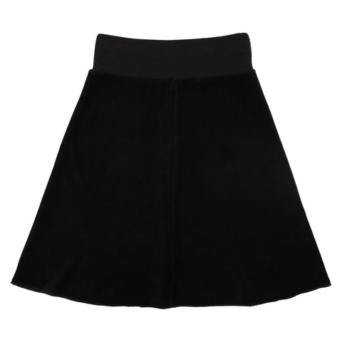 Coco Blanc Black Velour Skirt