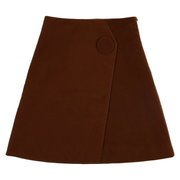 Coco Blanc Cognac Gold Velvet Skirt