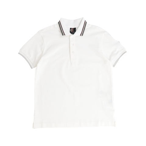 Colmar White With Grey Trim Polo Shirt