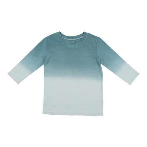 Urbani Blue & White Ombre 3/4 Crew Tee