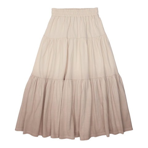 Urbani Taupe & White Ombre Peasant Maxi Skirt