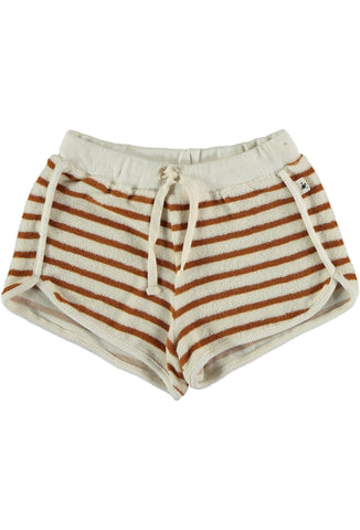 My Little Cozmo Peanut Stripe Kids Terry Shorts