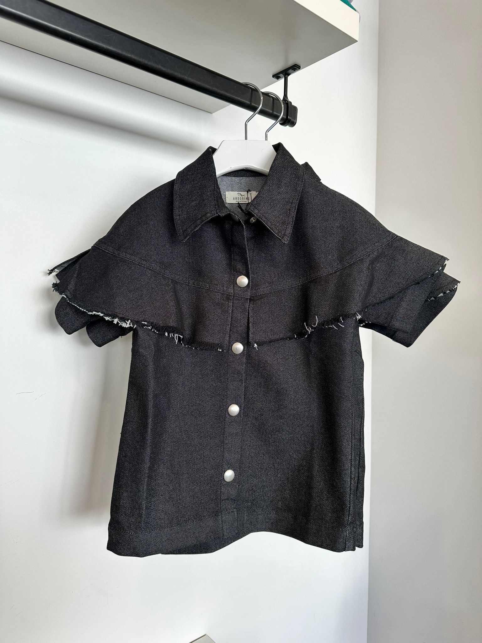 andorine denim dress Andorine - Girls Blue Stretch Denim Dress