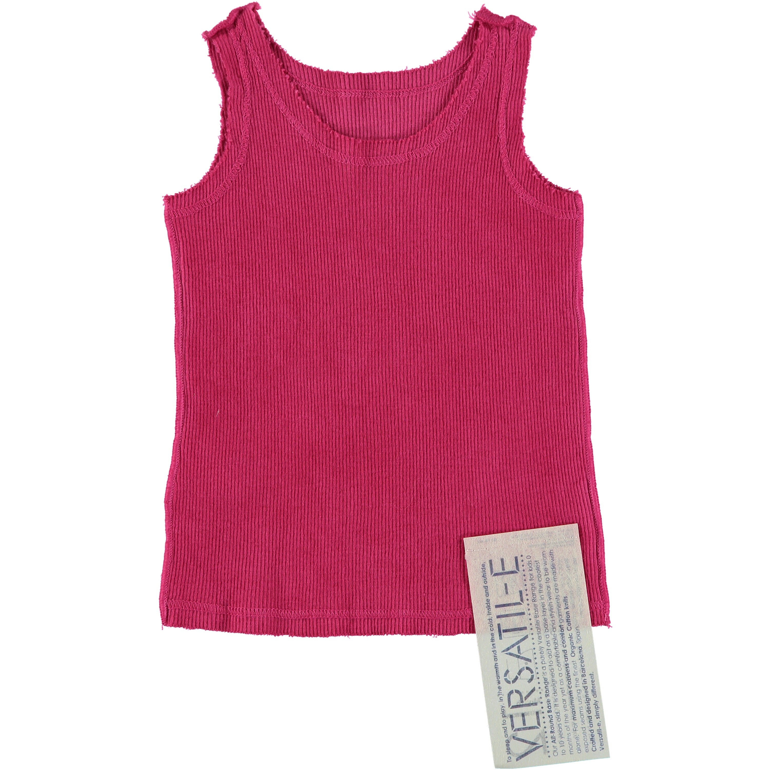 Versatile Magenta Ribbed Tank Top