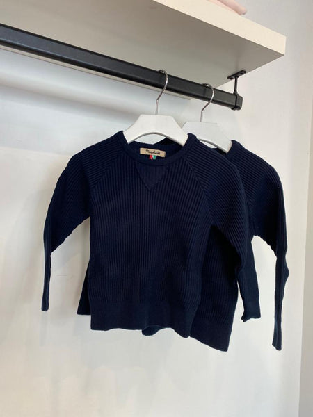 Nupkeet Navy Ribbed Pullover