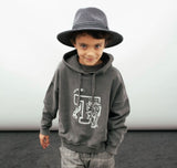 Tocoto Vintage Grey Tiger Hooded Sweatshirt