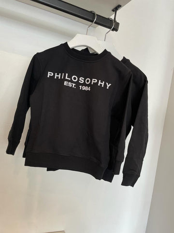 Philosophy Black & White Logo Sweatshirt