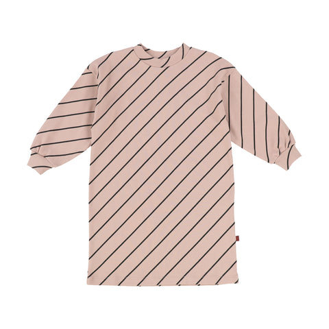 Wynken Pink Diagonal Stripe Rib Yeux Dress