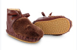 Donsje Amsterdam Burgundy Classic Leather Kelinci Lining Baby Shoes