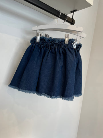 Babe & Tess Blue Denim Mini Skirt