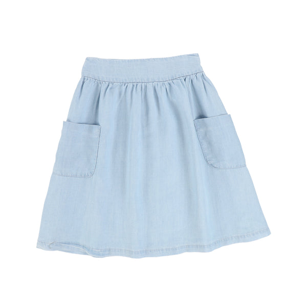 Tocoto Vintage Blue Long Tencil Skirt