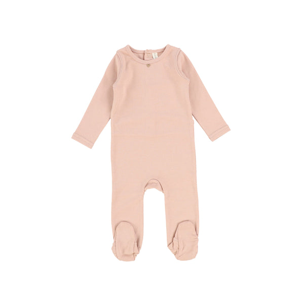 Lil Legs Soft Pink & Rose Gold Charm Footie