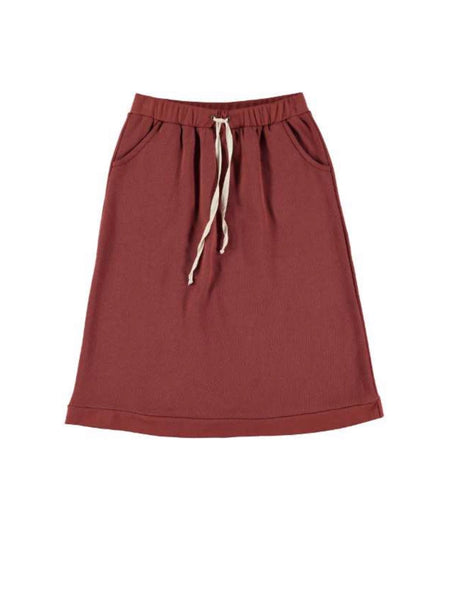 Belle Chiara Russet Plush Midi Skirt