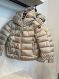 Colmar Champagne Coat with Crochet Braid Hood