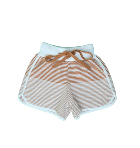 Belati Nude Stripe Knit Shorts