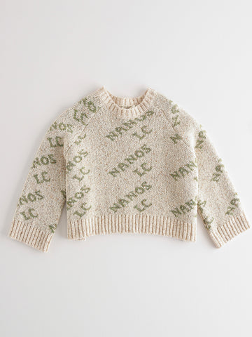 Nanos Boxy Knit Logo Sweater