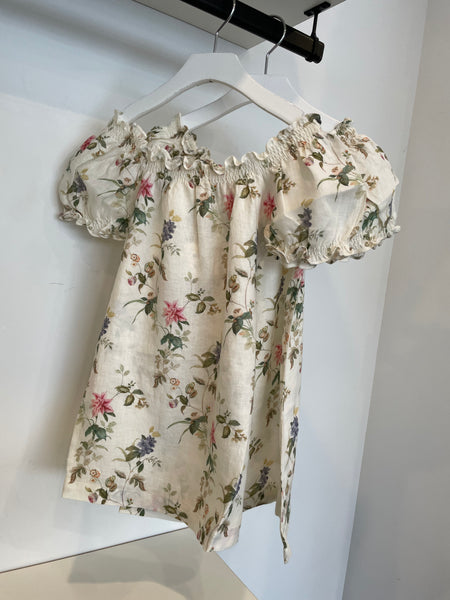Babe & Tess Bloom Print Mini Dress