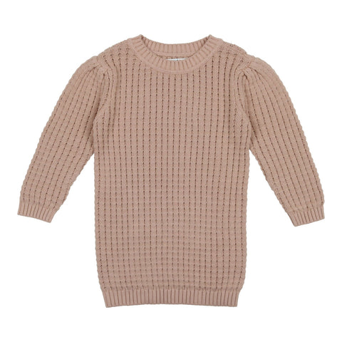 Coco Blanc Powdered Mauve Pointelle 3/4 Sweater