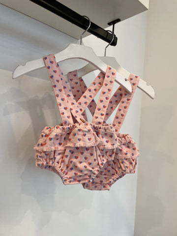 Piupiuchick Pink Baby Bloomers with Straps