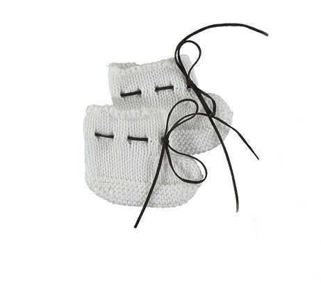 Pequeno Tocon White Knit Booties