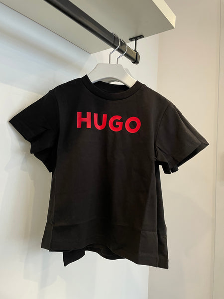 Hugo Black Short Sleeve Logo Tee