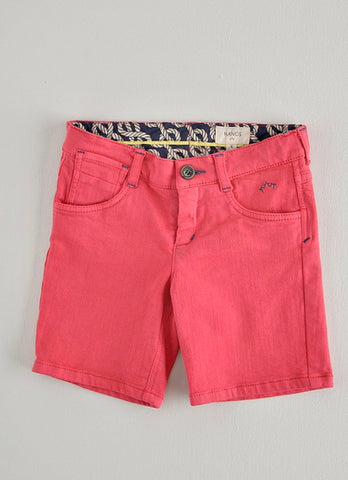Nanos Red Cotton Shorts