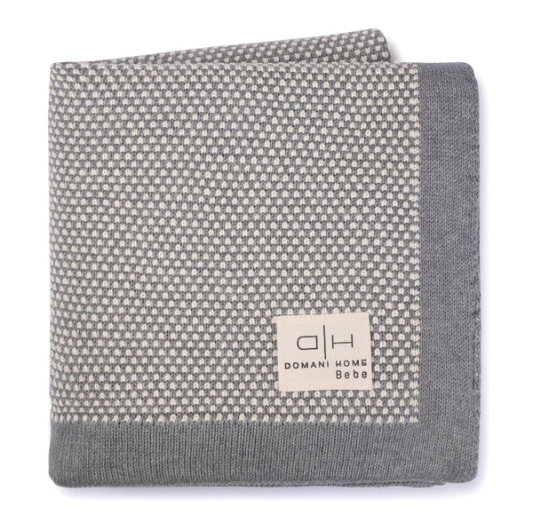 Domani Home Stipple Light Grey Baby Blanket