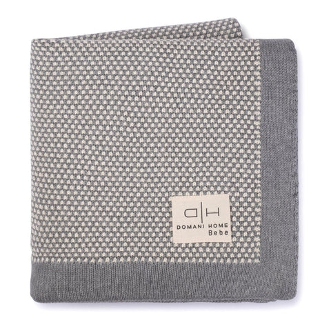 Domani Home Stipple Light Grey Baby Blanket