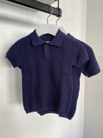 Aymara Navy Alec Polo Sweater