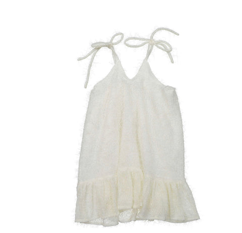 You And Me Ecru Fringed Dress