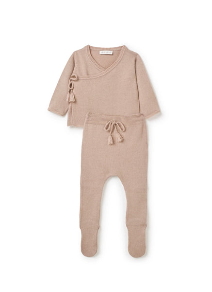 Belle Enfant Rose Wrap Top + Legging Set