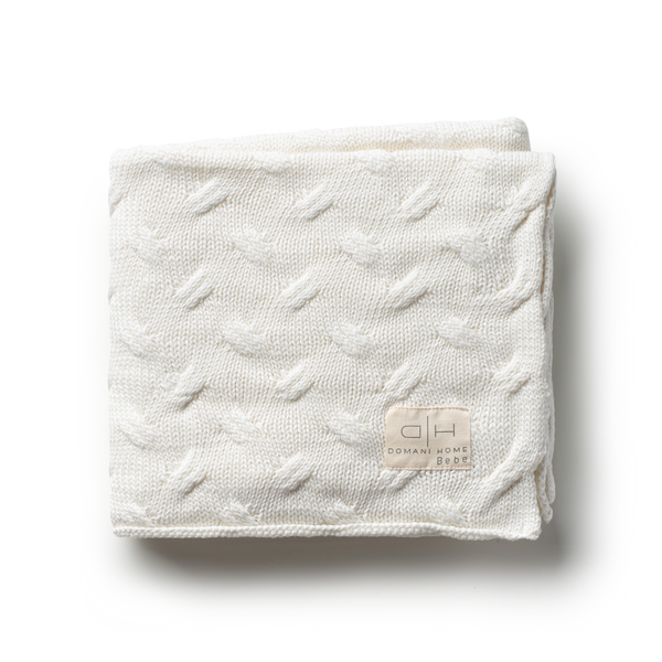 Domani Home Cream Waves Baby Blanket