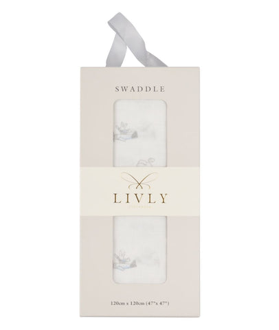 Livly Stockholm Blue Airplane Swaddle